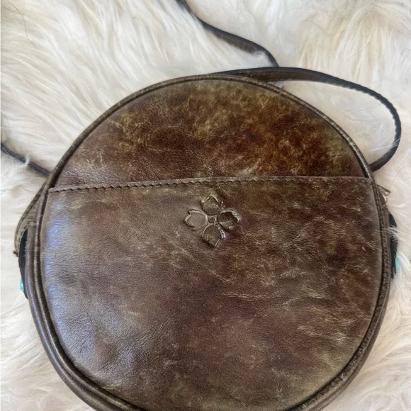 Patricia Nash Turquoise Embossed Round Crossbody Bag - Picture 5 of 6